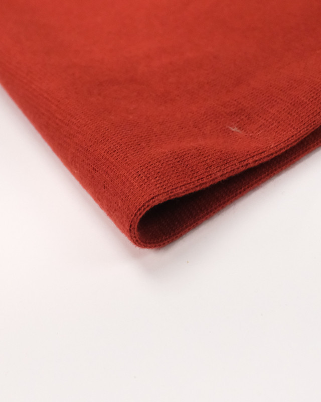 Rib Cuff Fabric Madder Red - Leonore - Maison Klem